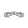 14K White Gold Diamond Wedding Band - 0.23 ct