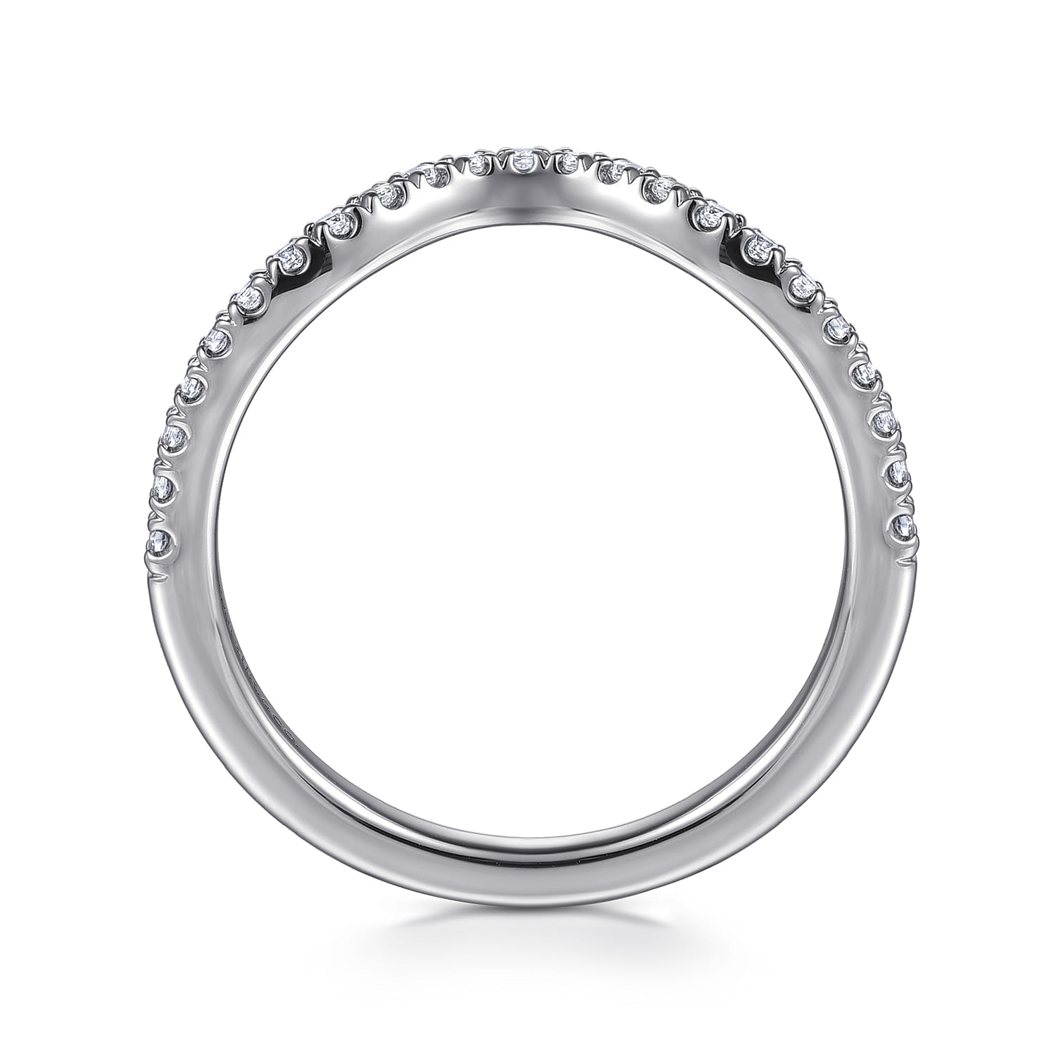 14K White Gold Diamond Wedding Band - 0.23 ct - Shot 2