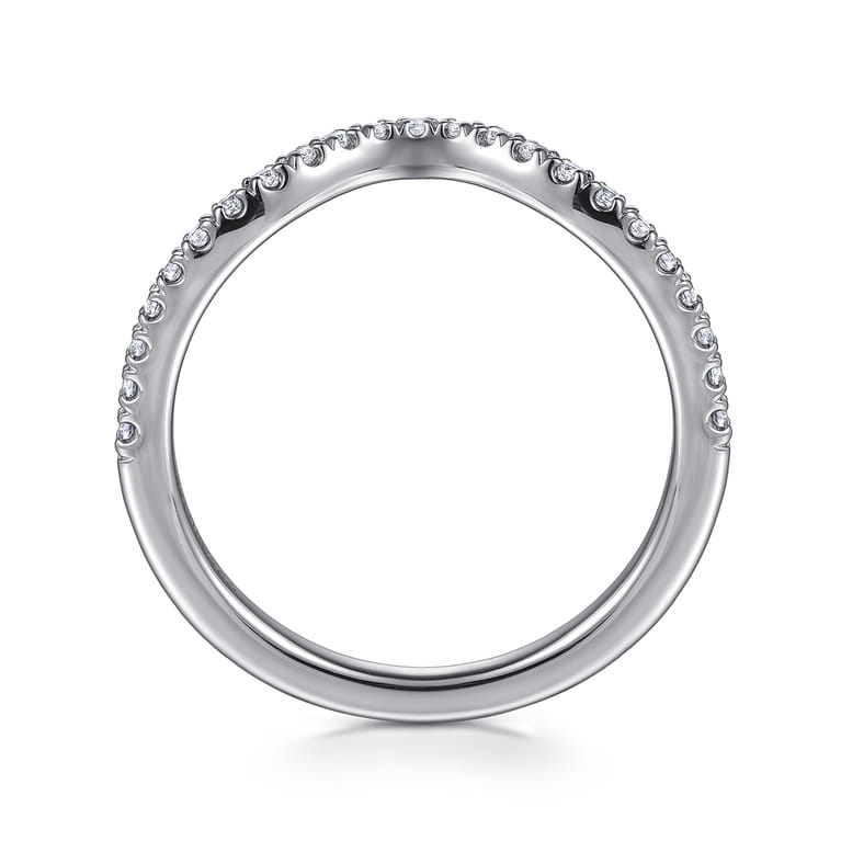 14K White Gold Diamond Wedding Band - 0.23 ct - Shot 2