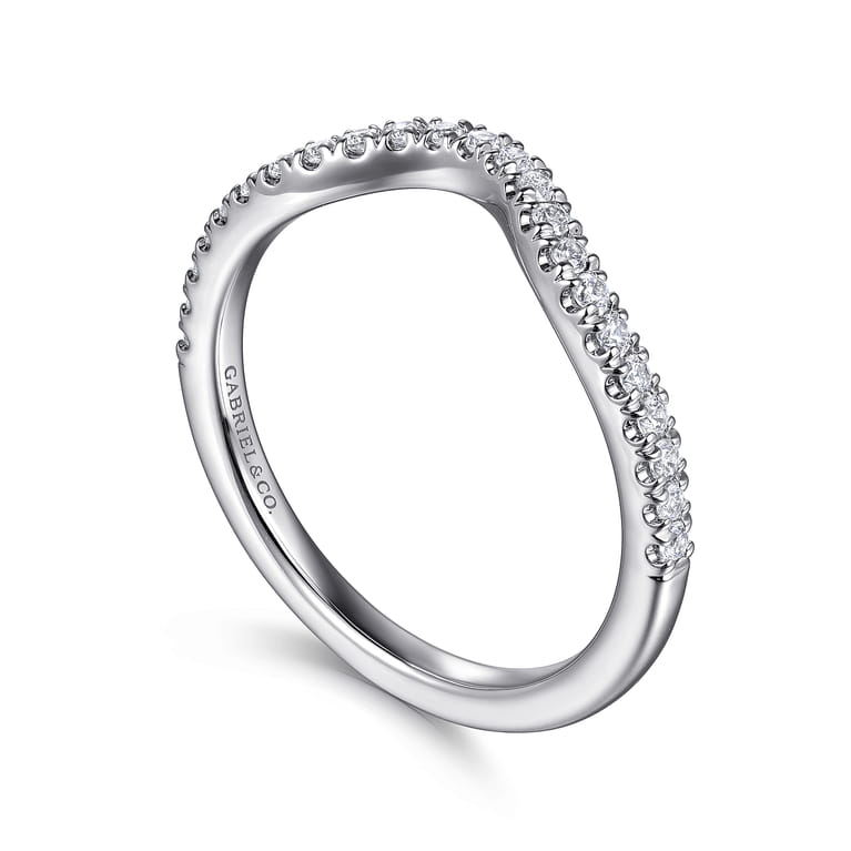 14K White Gold Diamond Wedding Band - 0.23 ct - Shot 3