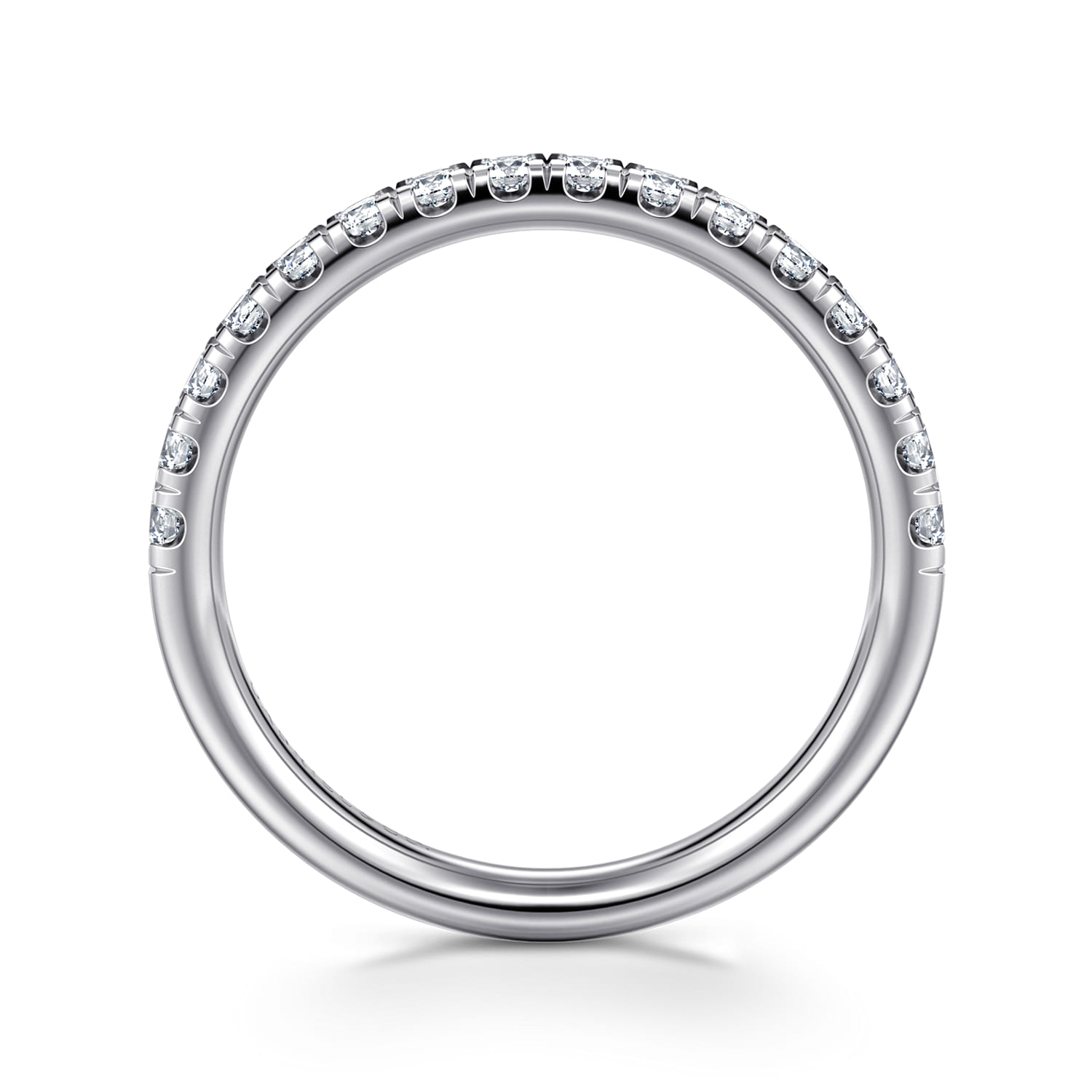 14K White Gold Diamond Wedding Band - 0.4 ct - Shot 2