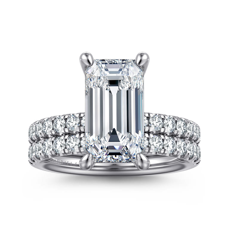 14K White Gold Diamond Wedding Band - 0.4 ct - Shot 1