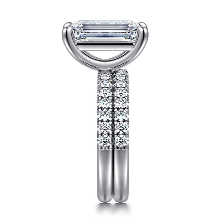 14K White Gold Diamond Wedding Band - 0.4 ct - Shot 2