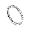 14K White Gold Diamond Wedding Band - 0.4 ct