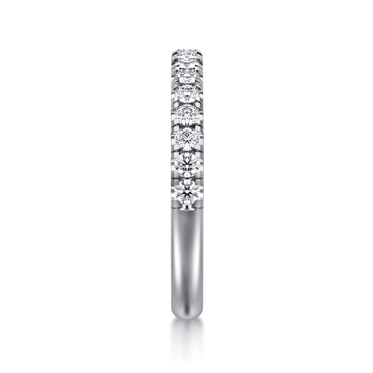 14K White Gold Diamond Wedding Band - 0.4 ct - Shot 4