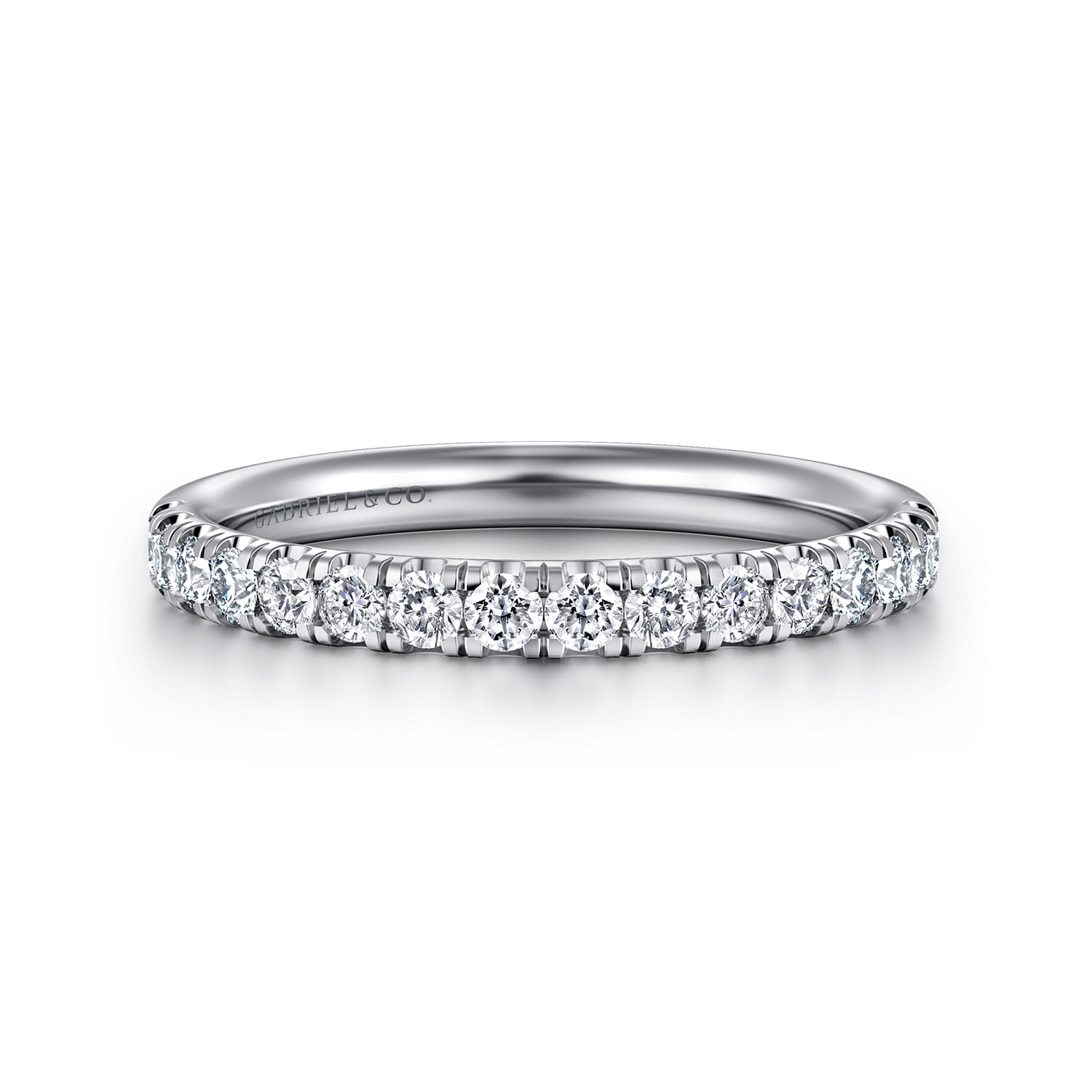 14K White Gold Diamond Wedding Band - 0.4 ct - Shot 1