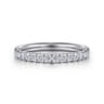 14K White Gold Diamond Wedding Band - 0.4 ct