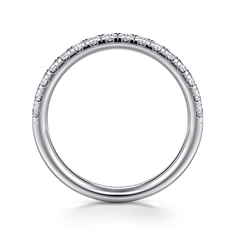14K White Gold Diamond Wedding Band - 0.4 ct - Shot 2