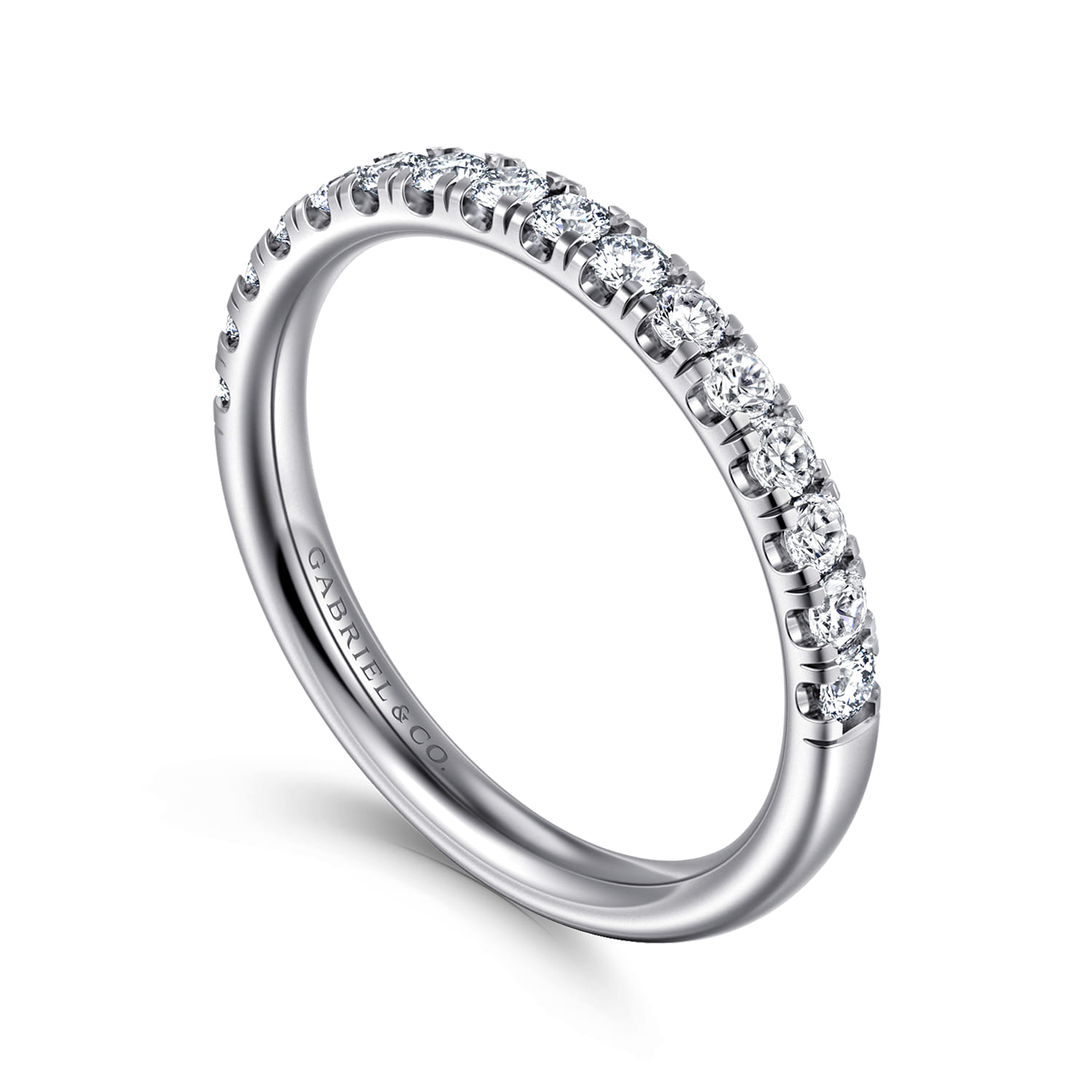 14K White Gold Diamond Wedding Band - 0.4 ct - Shot 3