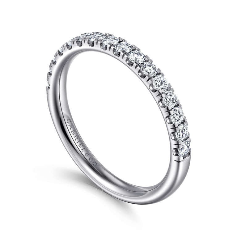 14K White Gold Diamond Wedding Band - 0.4 ct - Shot 3