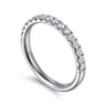 14K White Gold Diamond Wedding Band - 0.4 ct