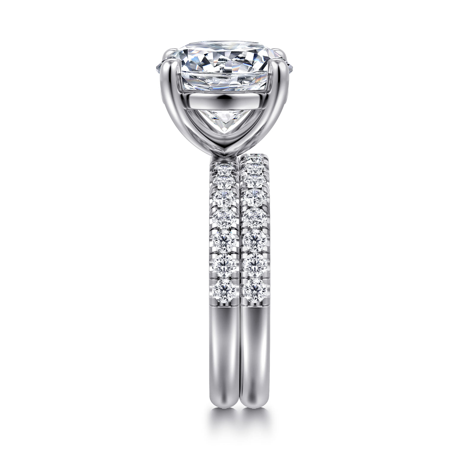 14K White Gold Diamond Wedding Band - 0.4 ct - Shot 5