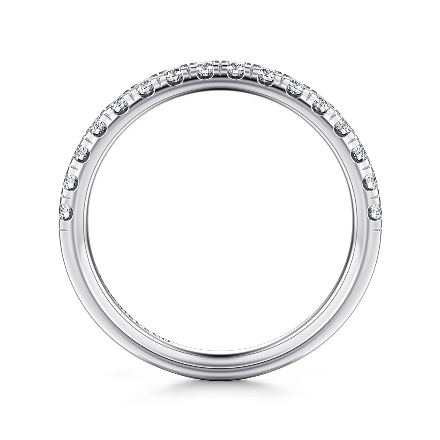 14K White Gold Diamond Wedding Band - 0.4 ct - Shot 2