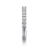 14K White Gold Diamond Wedding Band - 0.4 ct