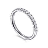 14K White Gold Diamond Wedding Band - 0.4 ct