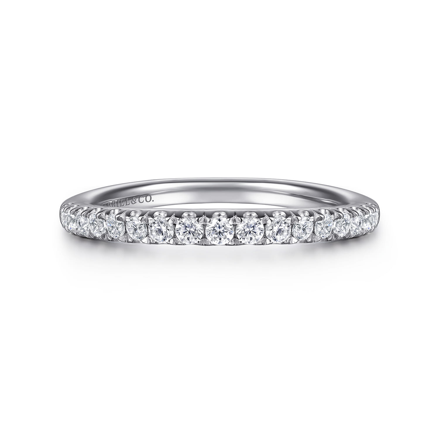 14K White Gold Diamond Wedding Band - 0.3 ct - Shot 1