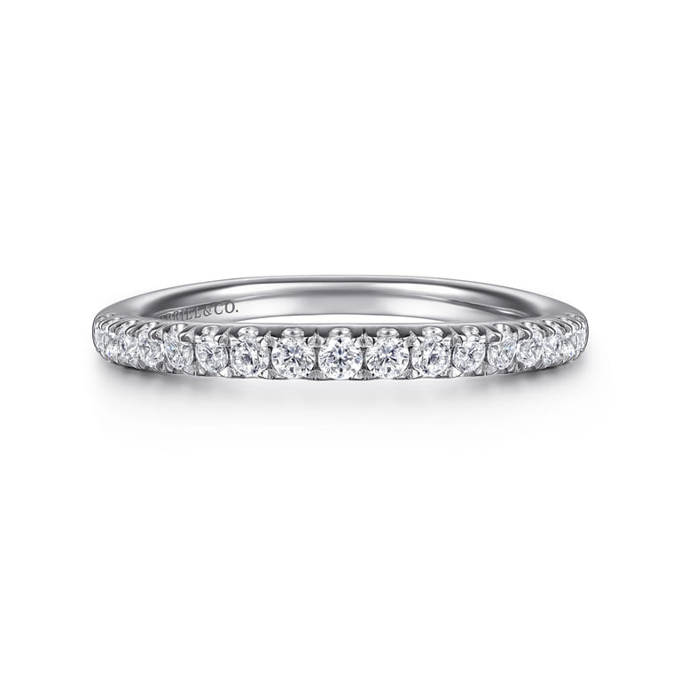 14K White Gold Diamond Wedding Band - 0.3 ct - Shot 1