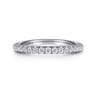 14K White Gold Diamond Wedding Band - 0.3 ct