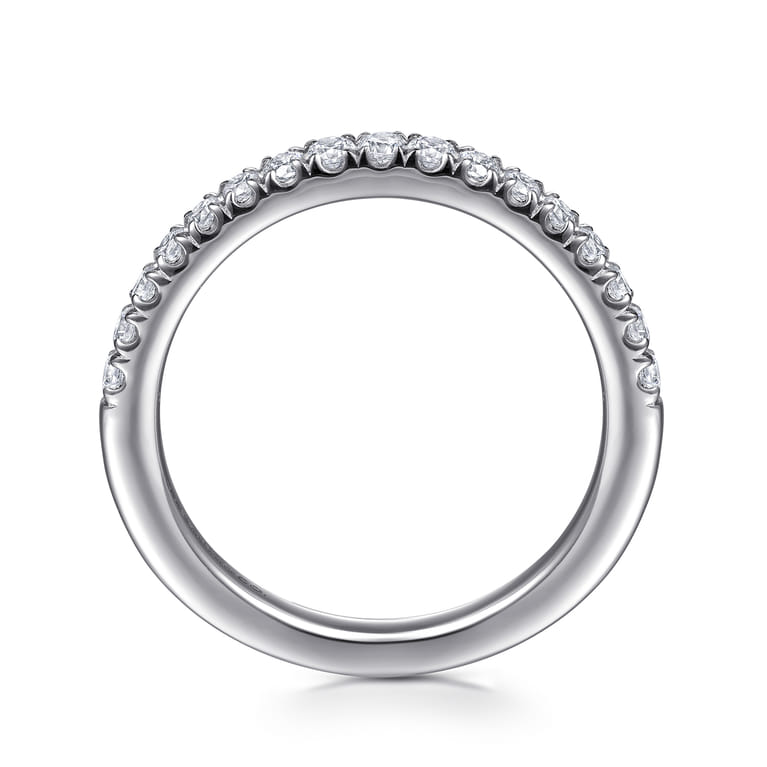 14K White Gold Diamond Wedding Band - 0.3 ct - Shot 2