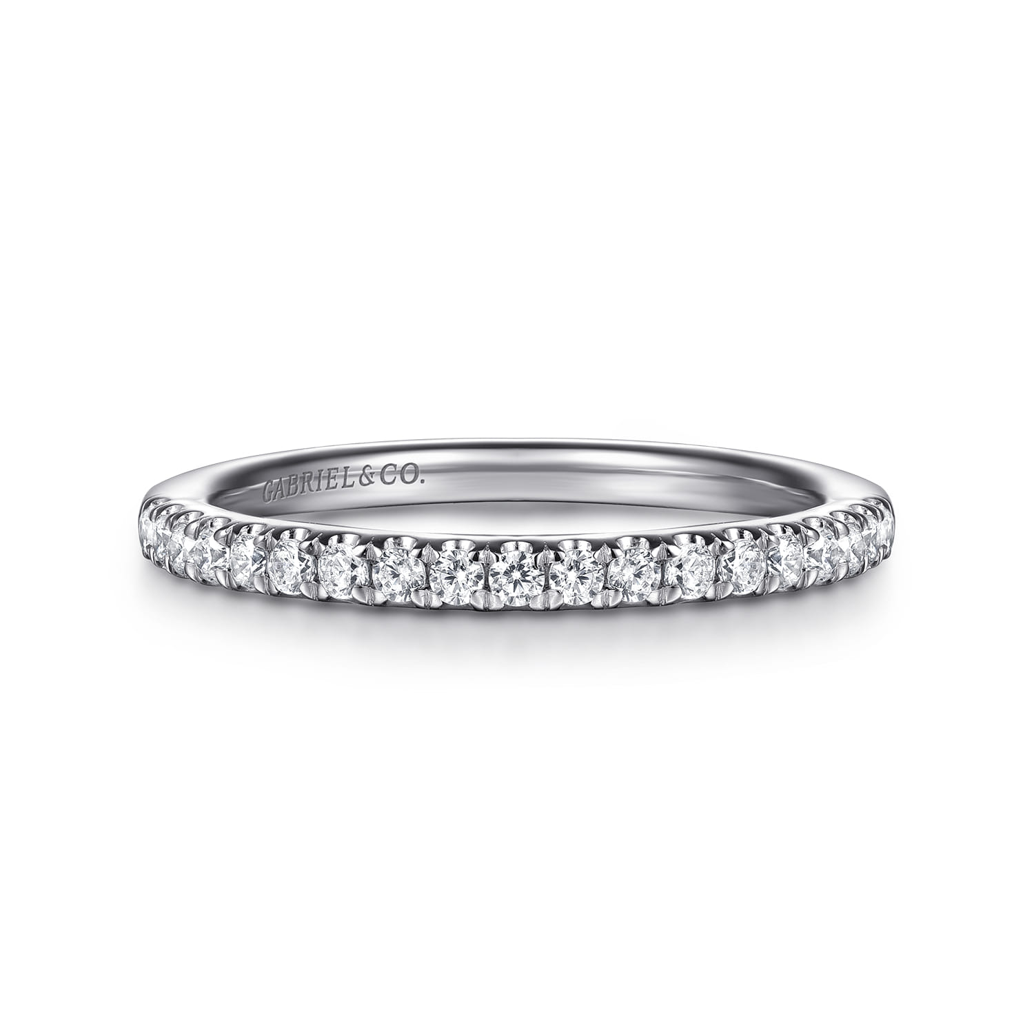 14K White Gold Diamond Wedding Band - 0.25 ct - Shot 1