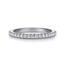 14K White Gold Diamond Wedding Band - 0.25 ct
