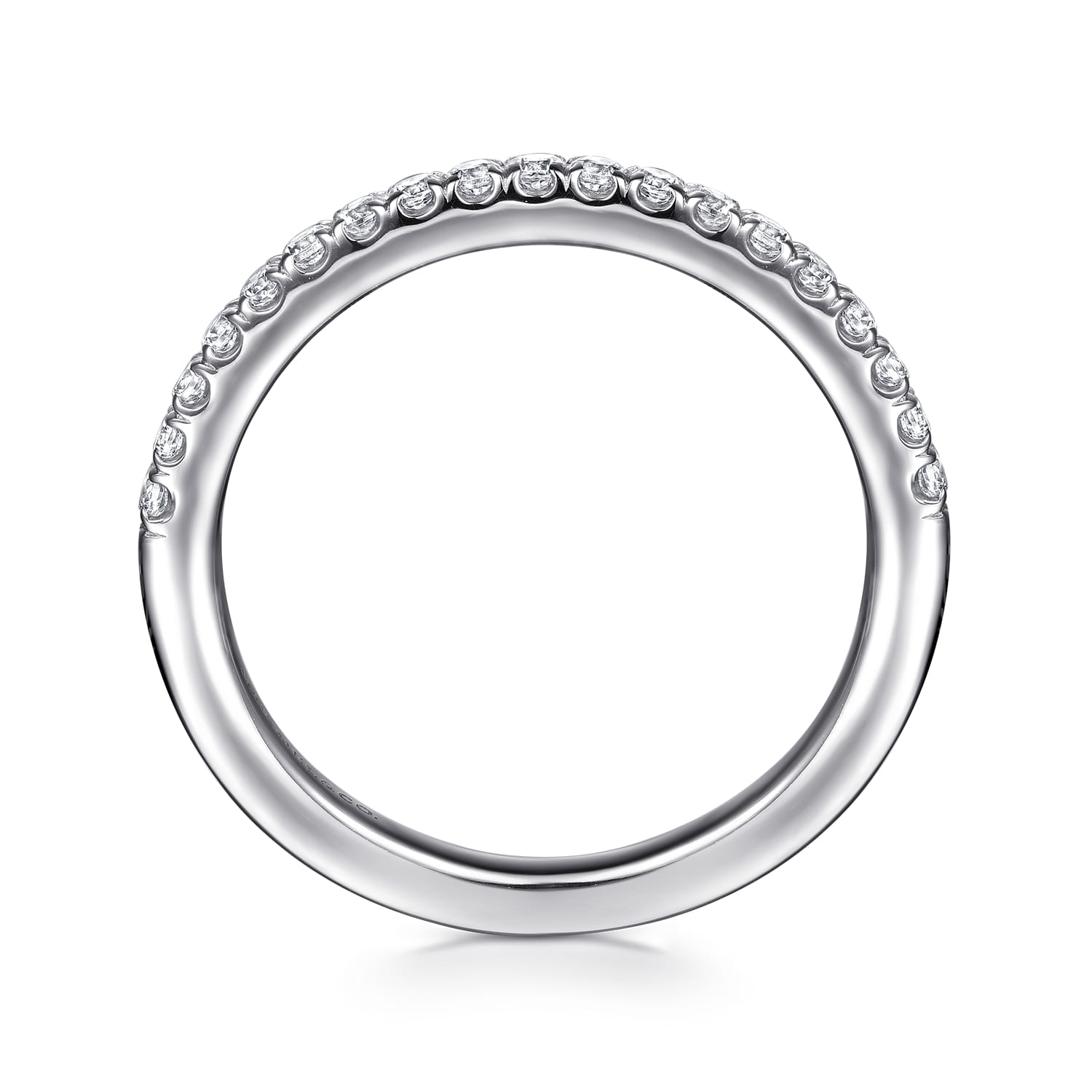 14K White Gold Diamond Wedding Band - 0.25 ct - Shot 2