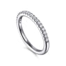 14K White Gold Diamond Wedding Band - 0.25 ct