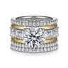 14K White Gold Diamond Wedding Band - 0.25 ct
