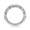 14K White Gold Diamond Wedding Band - 0.85 ct
