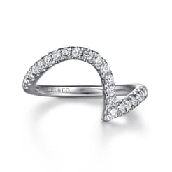 14K White Gold Diamond Wedding Band