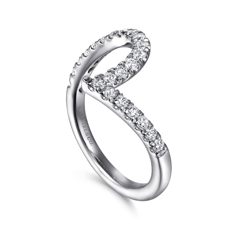 14K White Gold Diamond Wedding Band - 0.4 ct - Shot 3