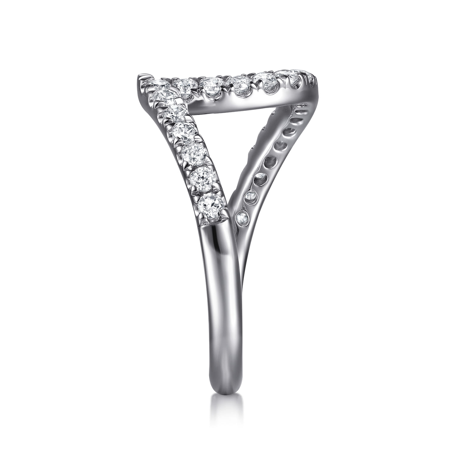 14K White Gold Diamond Wedding Band - 0.4 ct - Shot 4