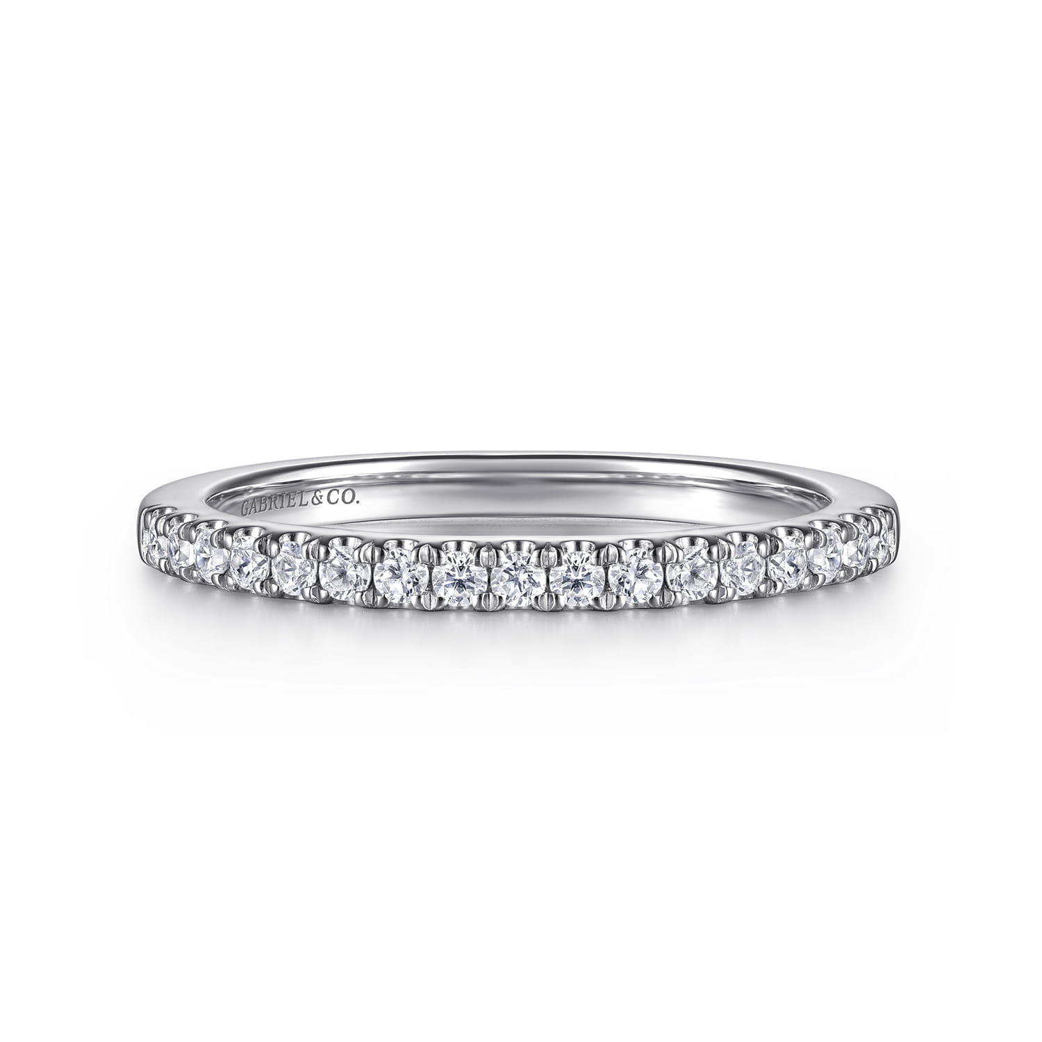 14K White Gold Diamond Wedding Band - 0.3 ct - Shot 1