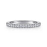 14K White Gold Diamond Wedding Band - 0.3 ct