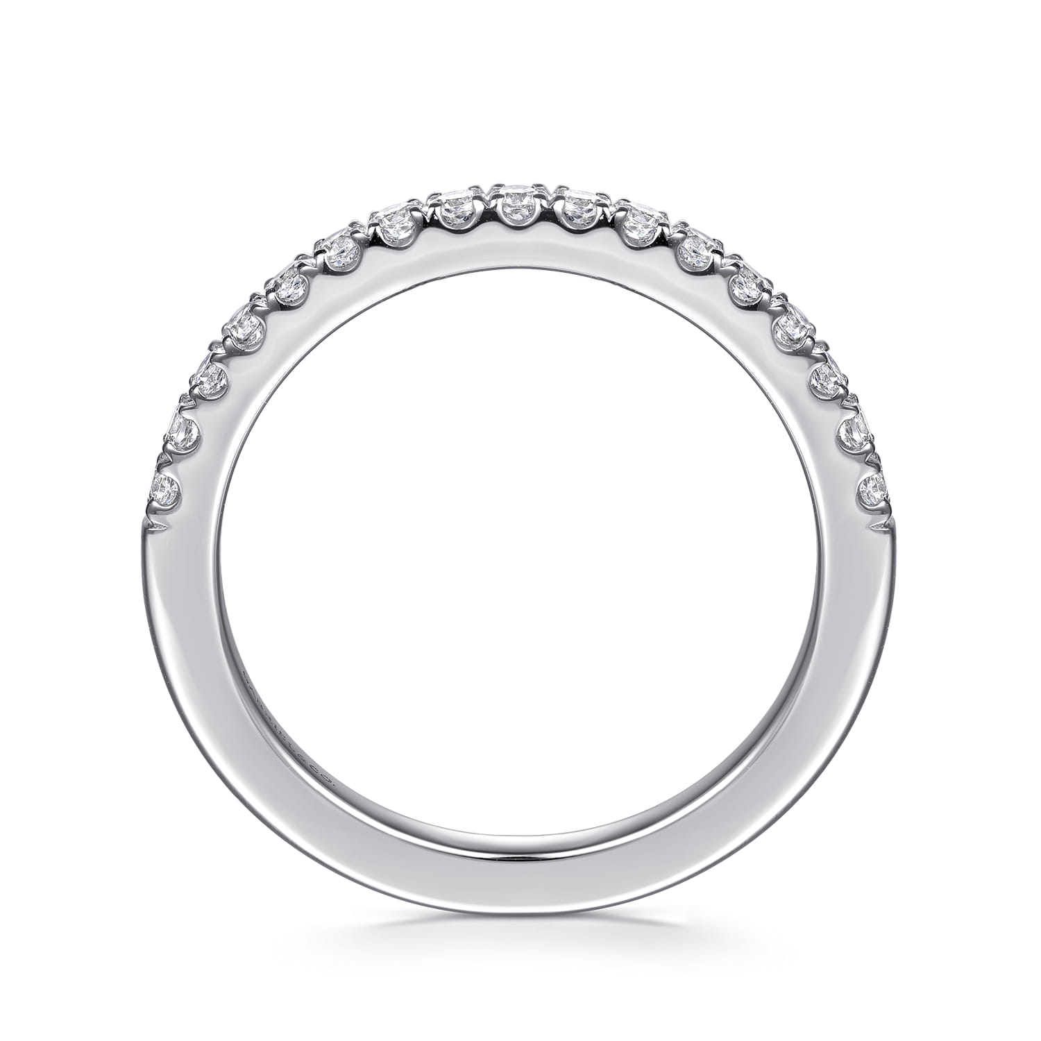 14K White Gold Diamond Wedding Band - 0.3 ct - Shot 2
