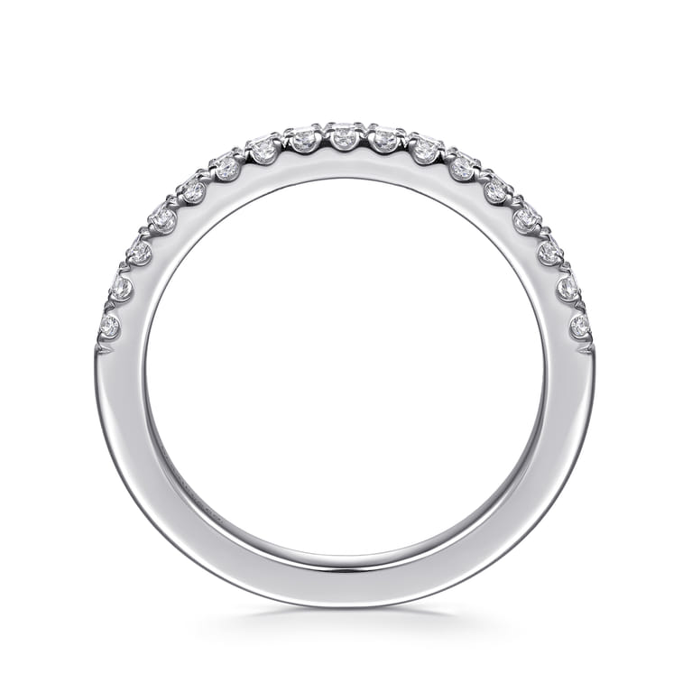 14K White Gold Diamond Wedding Band - 0.3 ct - Shot 2