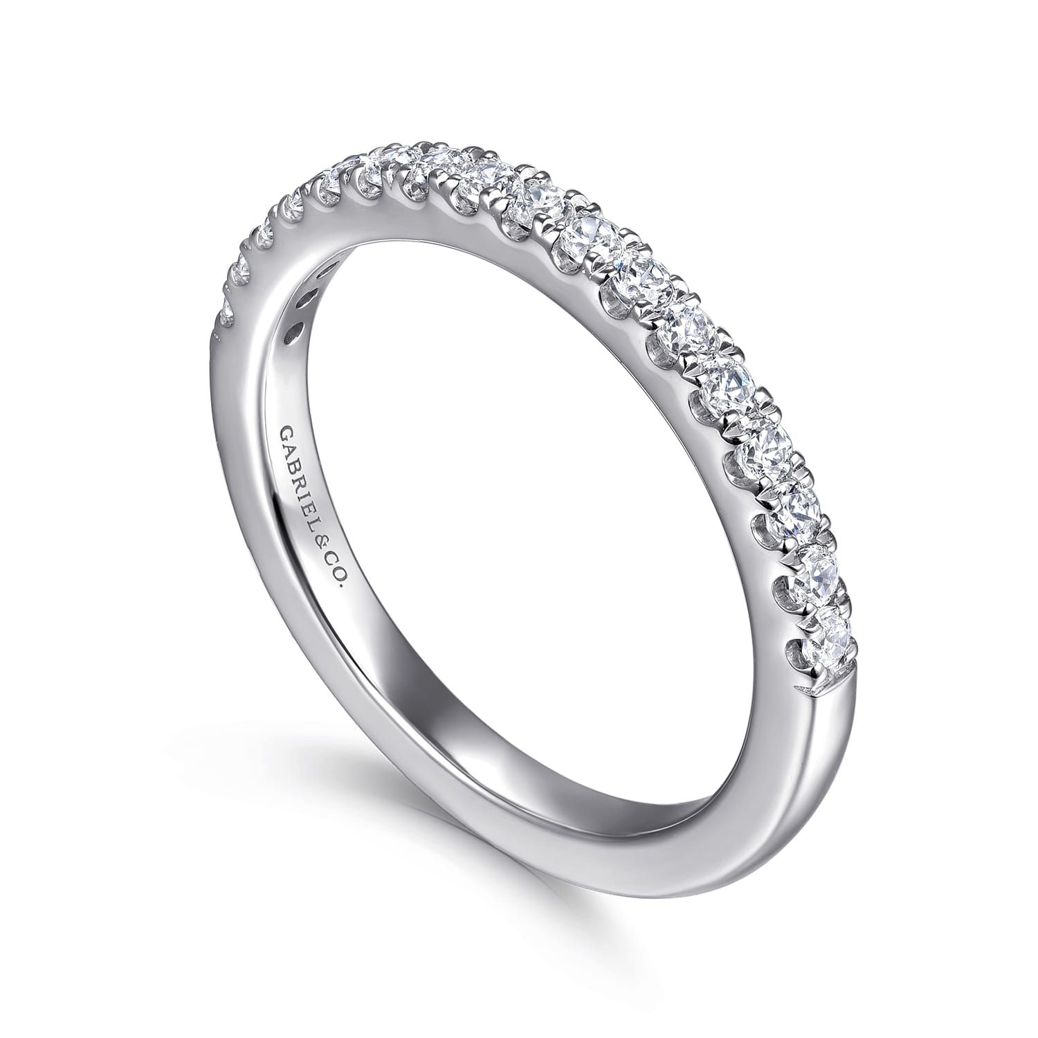 14K White Gold Diamond Wedding Band - 0.3 ct - Shot 3