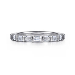 14K White Gold Diamond Wedding Band
