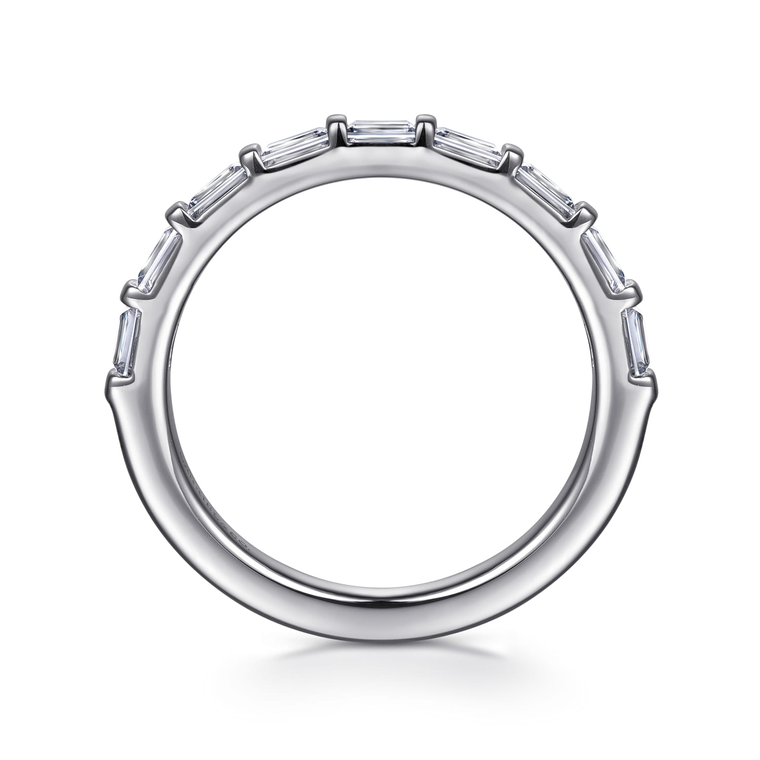 14K White Gold Diamond Wedding Band - 0.6 ct - Shot 2