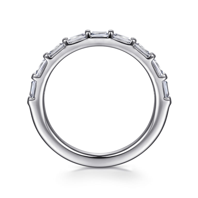 14K White Gold Diamond Wedding Band - 0.6 ct - Shot 2