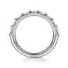 14K White Gold Diamond Wedding Band - 0.6 ct