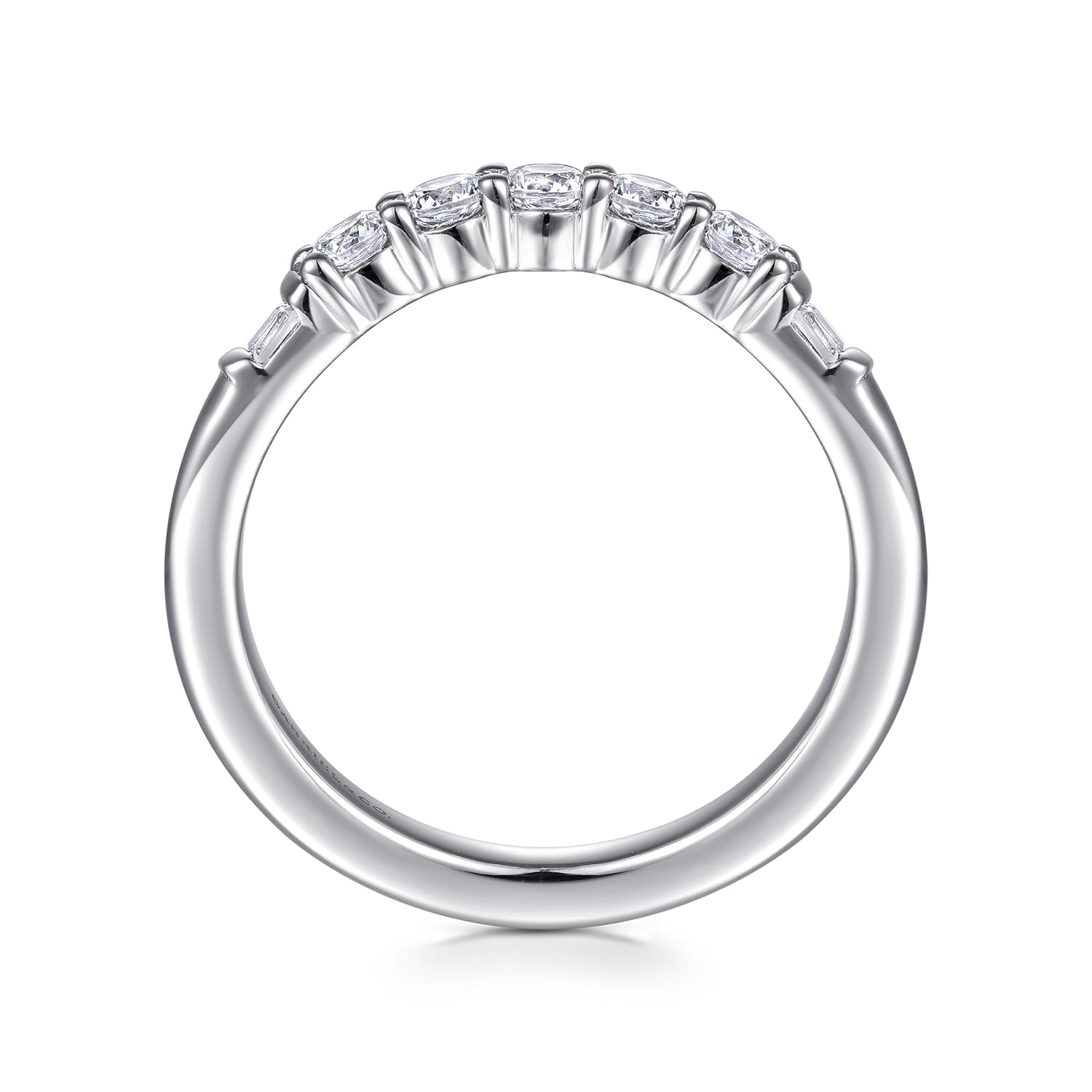 14K White Gold Diamond Wedding Band - 0.4 ct - Shot 2
