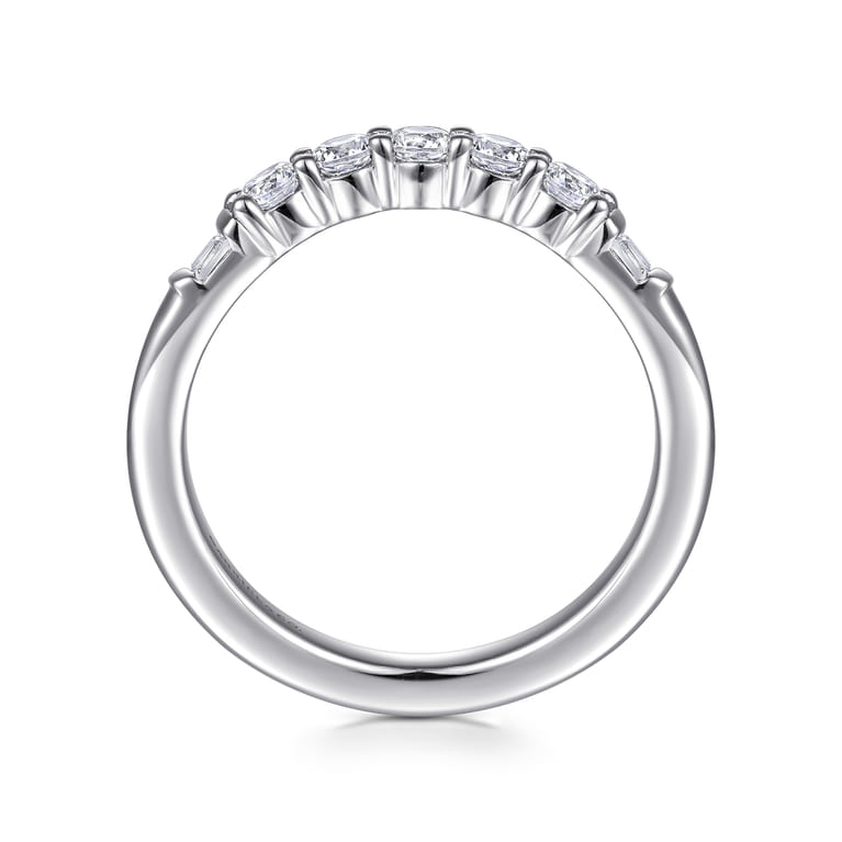 14K White Gold Diamond Wedding Band - 0.4 ct - Shot 2