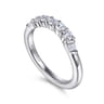 14K White Gold Diamond Wedding Band - 0.4 ct