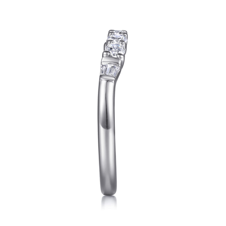 14K White Gold Diamond Wedding Band - 0.4 ct - Shot 5