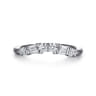14K White Gold Diamond Wedding Band - 0.35 ct