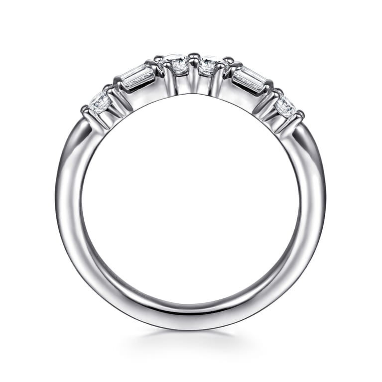 14K White Gold Diamond Wedding Band - 0.35 ct - Shot 2