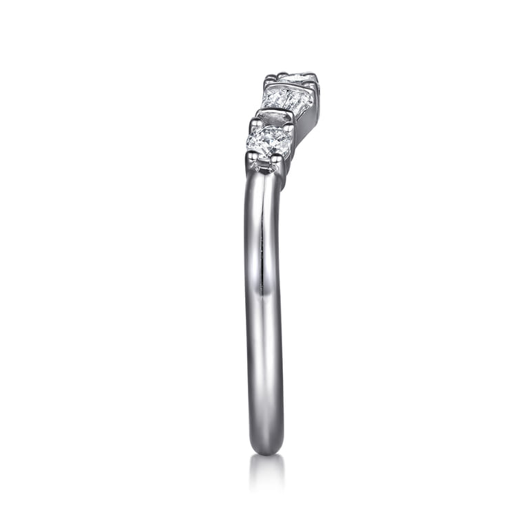 14K White Gold Diamond Wedding Band - 0.35 ct - Shot 4