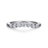 14K White Gold Diamond Wedding Band - 0.35 ct