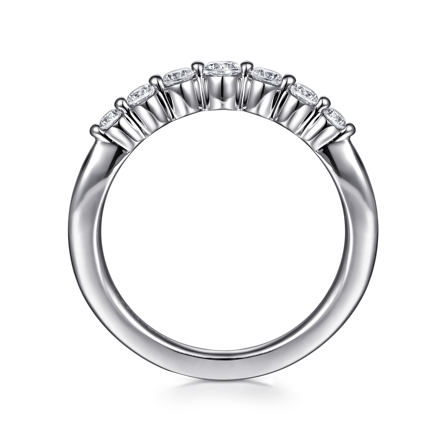14K White Gold Diamond Wedding Band - 0.35 ct - Shot 2